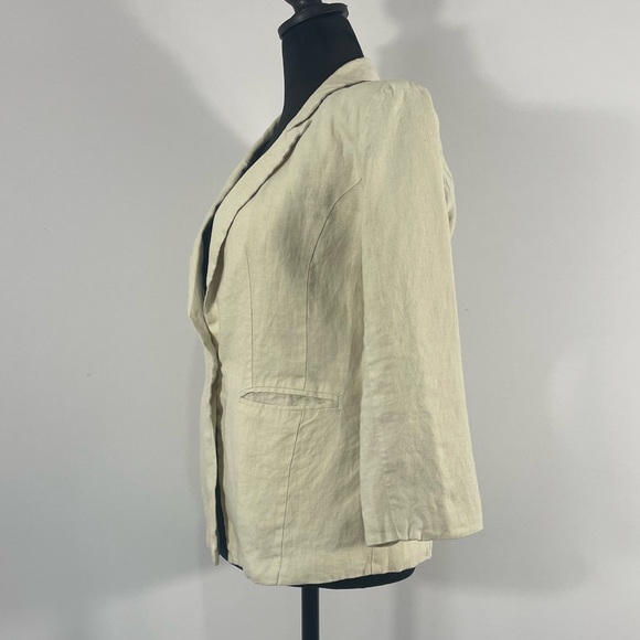 Love Tree Linen Blazer, Jacket, 3/4 sleeve, Size Medium, Classic, women’s - Picture 2 of 9
